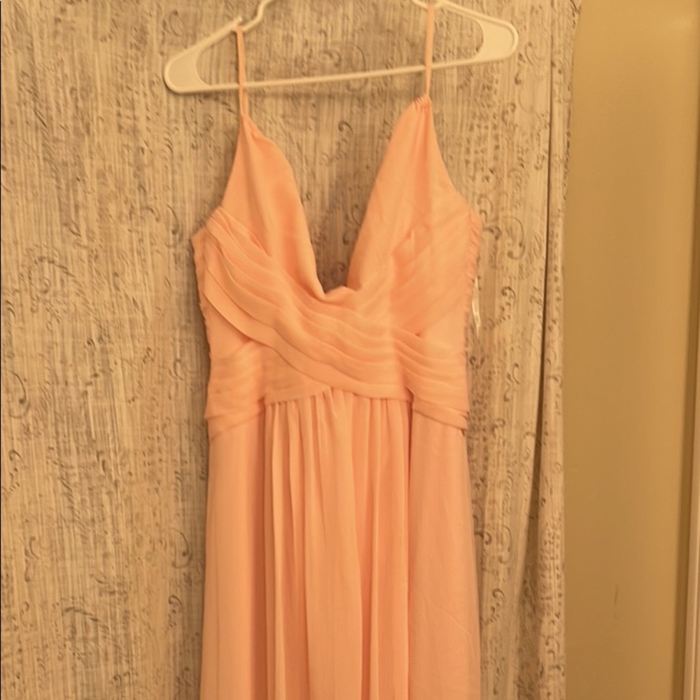 Petal colored Bridesmaids dress